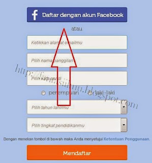 Daftar Melalui Facebook