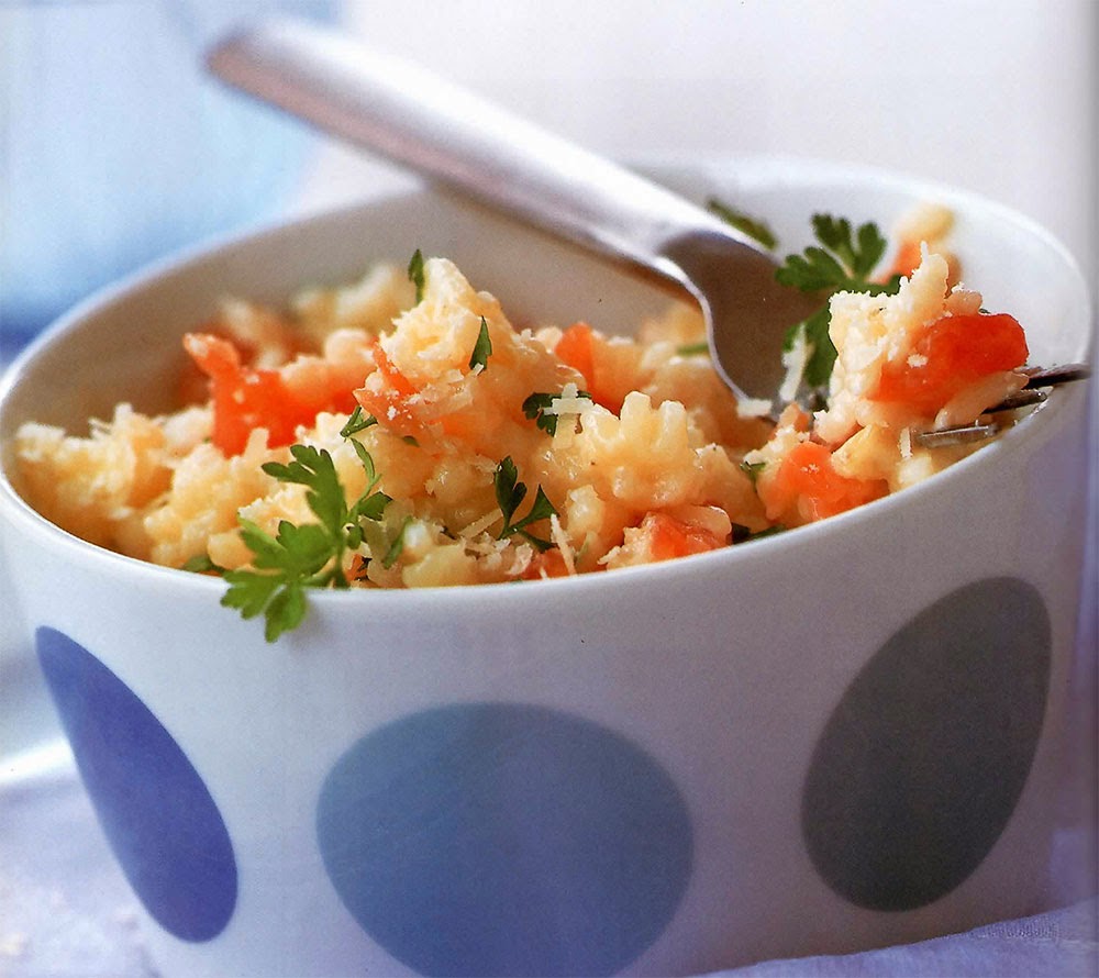 Smoked Trout Risotto: An easy to prepare but tasty rice and fish dish that works well as a starter or as a light supper or midday meal. Risotto is perfect as a dish any time, and a great antidote to a stressful day.