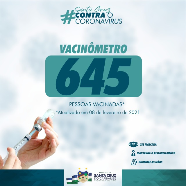 Segunda lista dos vacinados contra a Covid-19 é divulgada pela prefeitura de Santa Cruz do Capibaribe