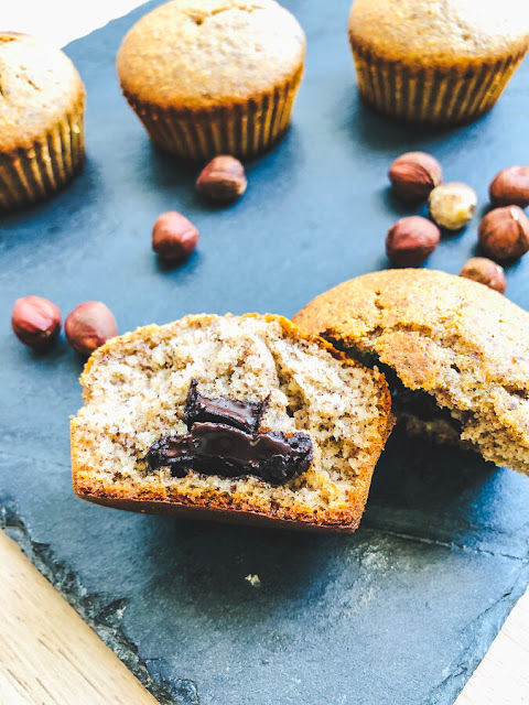 Muffins noisettes coeur coulant chocolat