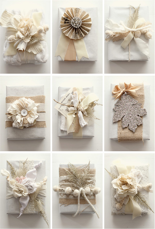 White wardrobe: christmas gift wrapping ideas