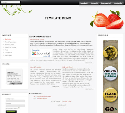 Siteground j15-191 (Strawberry) - шаблон для Joomla 1.5