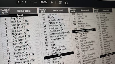 Noua grilă Digi Tv cablu / RCS RDS, disponibilă detaliat pe facturile abonaților