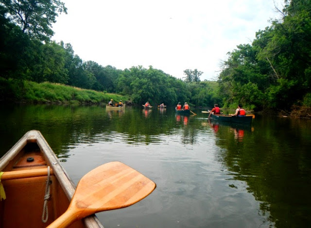 the paddling crew along the root river state water trail