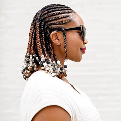 23 Jumbo Lemonade Braids Hairstyles With Beads To Copy In 2019
