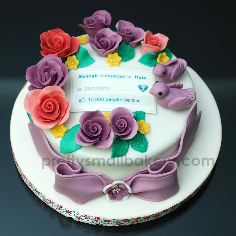 Kek hantaran tunang salihah dan hata - Prettysmallbakery