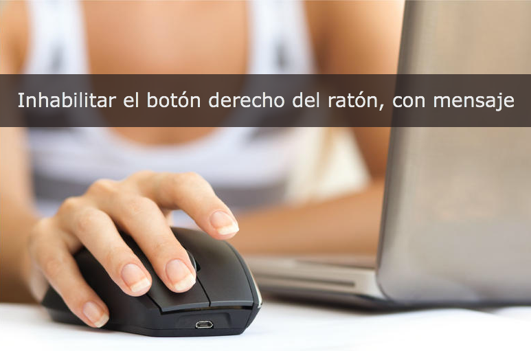 Bloquear botón derecho del mouse