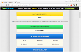 freebitco.in Interest Earned