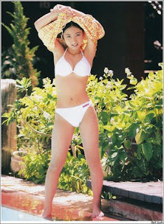 Saaya Irie Japanese girl white bikini 5