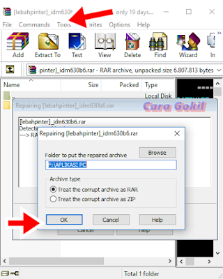 Cara Mengatasi File RAR Error Atau Korup