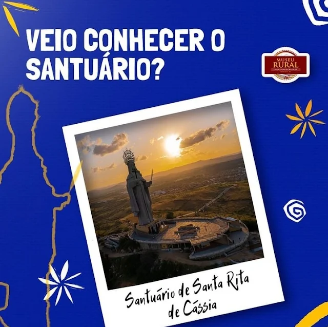 Os devotos que visitam nossa cidade sabem que aqui é um lugar de encantos, onde a fé e a cultura se misturam em uma paisagem deslumbrante. E é no santuário de Santa Rita de Cássia, que nós pedimos que nossa madrinha nos abençoe com sua graça