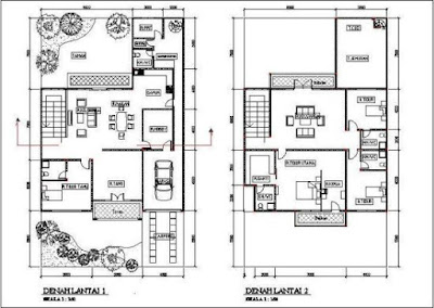 Plan Minimalist Modern 2 Floors