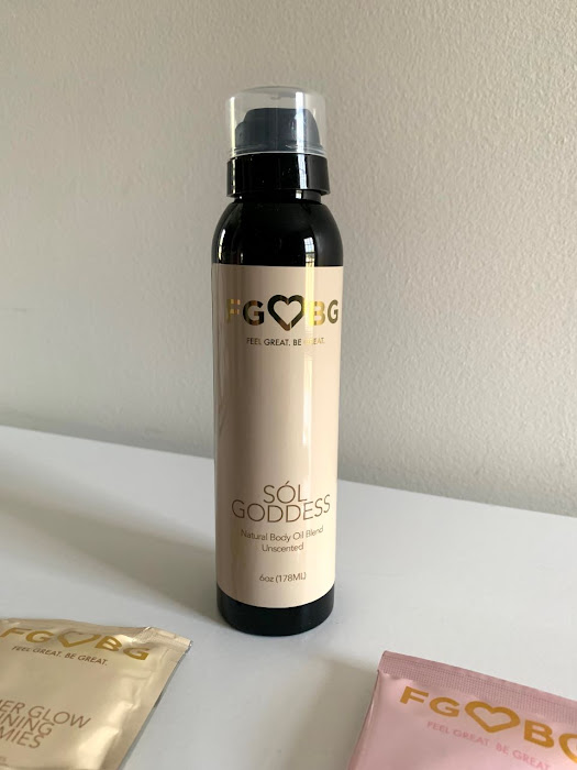 FG ♥ BG Sol Goddess natural body oil spray.