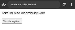 Sembunyikan elemen html dengan JavaScript