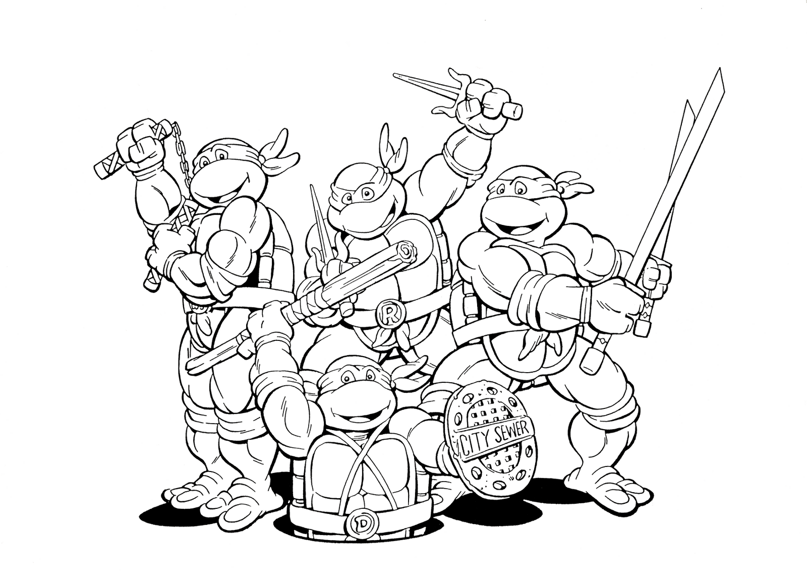 Ninja Turtle Coloring Pages Free Printable Pictures Coloring Pages