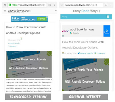 Compare Transcoded and Non-Transcoded Version