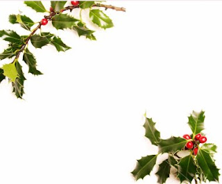 Fanciful Christmas Holly Border