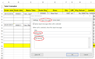 Belajar Menu Validasi Data