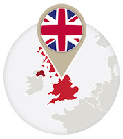 British flag and map