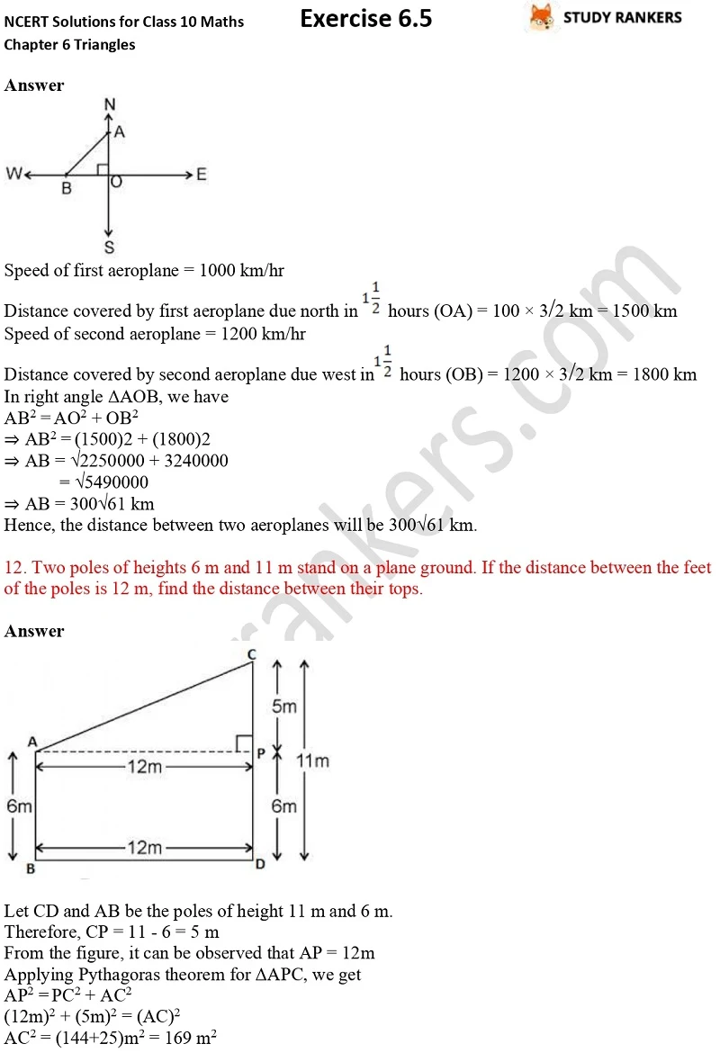 NCERT Solutions for Class 10 Maths Chapter 6 Triangles Exercise 6.5 Part 8