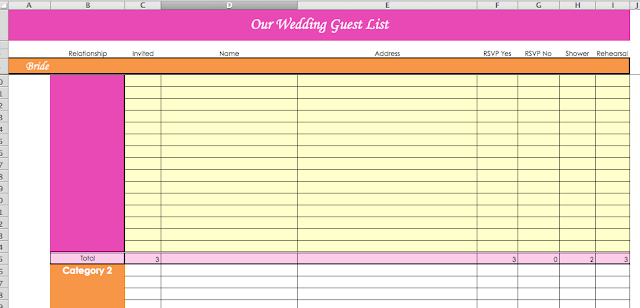 Lauras Plans wedding excel template for guest list and budget 