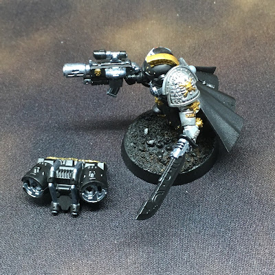 Deathwatch Watch Captain with Jump Pack WIP Left side metal details applied