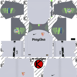  Yang akan saya share kali ini adalah termasuk kedalam home kits Baru, Sevilla FC 2018/19 Kit - Dream League Soccer Kits