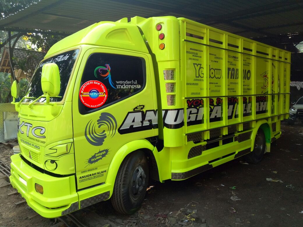 Bak Truk  Kayu Merbau Warna Kuning Stabillo Full Variasi 