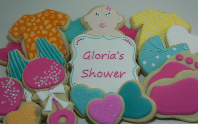 Baby shower cookie platter