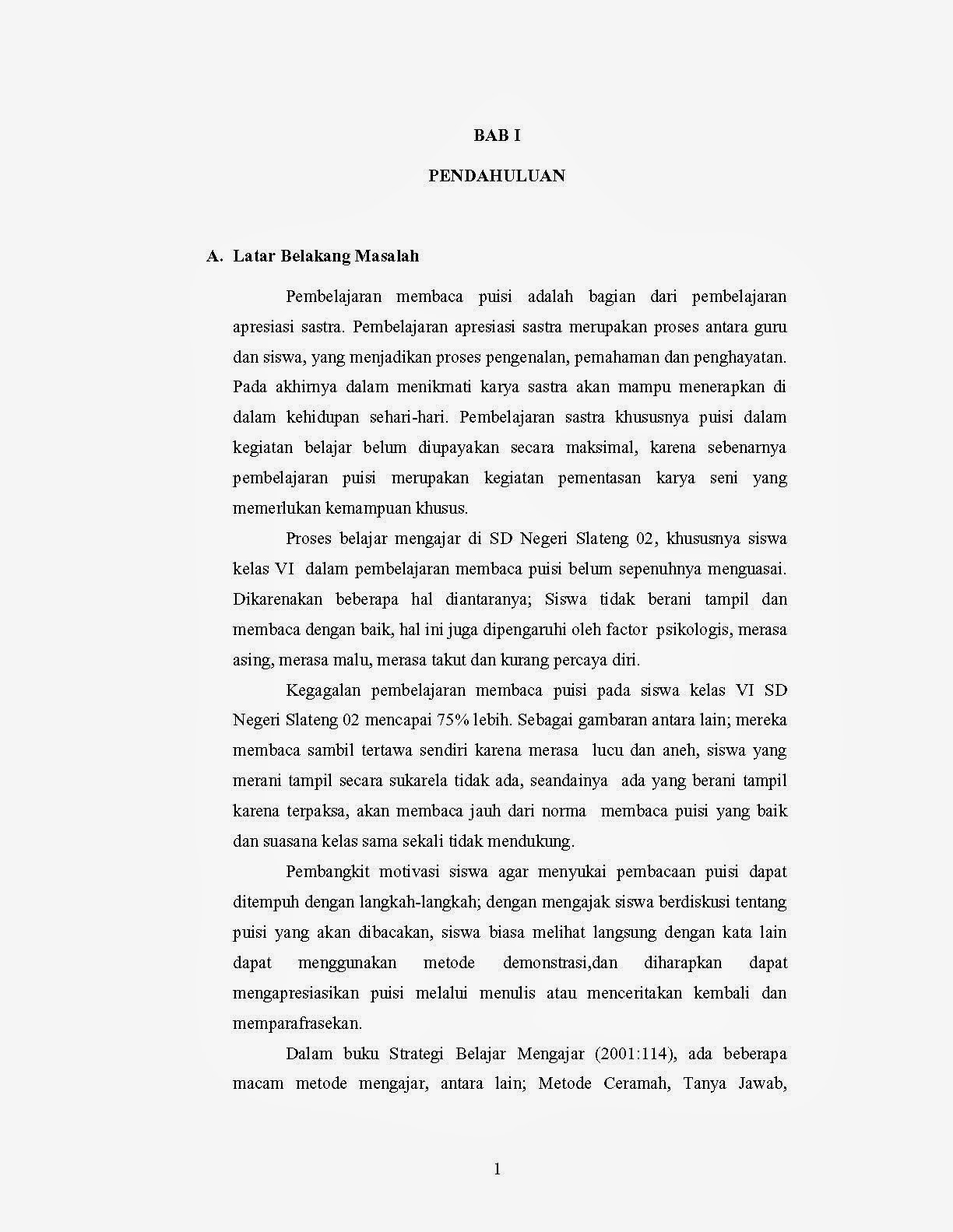 Contoh Proposal Ptk Matematika Sd Kelas Iv 