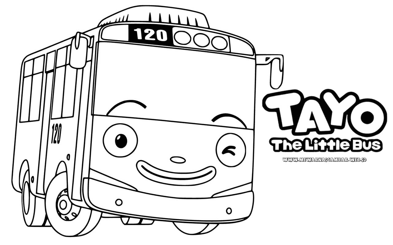 Mewarnai Gambar Tayo The Little Bus | Mewarnai Gambar