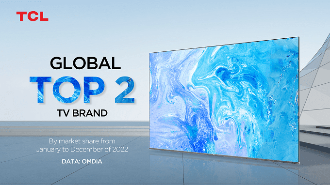 TCL Ranked Global Top 2 TV Brand According to OMDIA