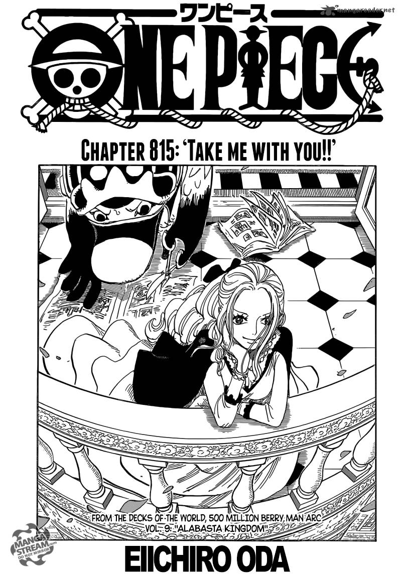 One Piece Chapter 815 Take Me With You One Piece Manga Online