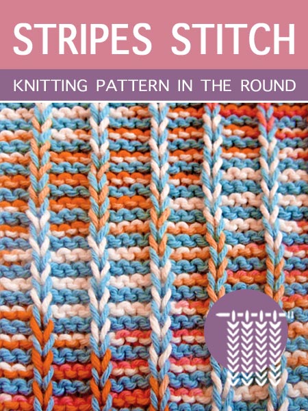 Hand Knitting Pattern - Stripes in the round