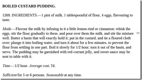 boiled custard pudding