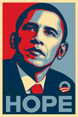 Shepard Fairey's Obama Hope psoter - reversed