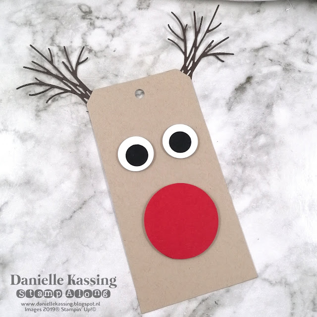 Stampin' Up! Rudolph tag