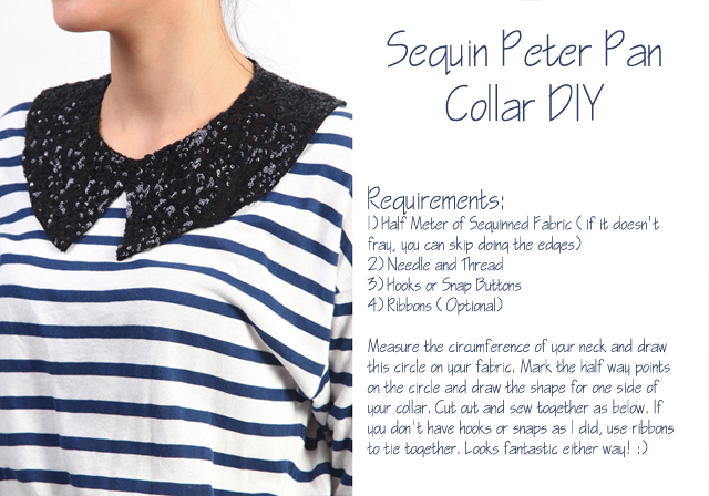Sequin Peter Pan Collar DIY