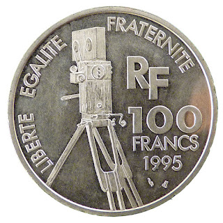 France 100 Francs Silver Coin 1995 100th Anniversary of Cinema