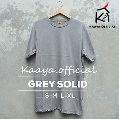 Rekomendasi Kaos Polos Warna Grey Solid Cotton Combed 30s