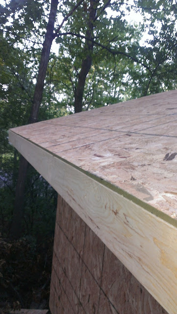 Roof sheathing flush with fascia.