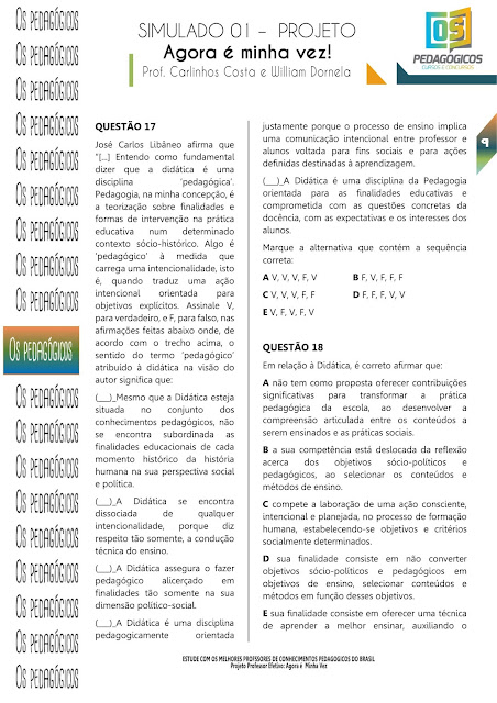 SIMULADO CONHECIMENTOS PEDAGÓGICOS PDF