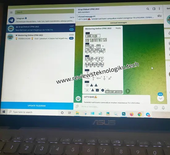 cara membuka telegram di laptop atau komputer