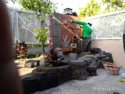 Jasa dan Contoh Relief taman Kolam Tebing 