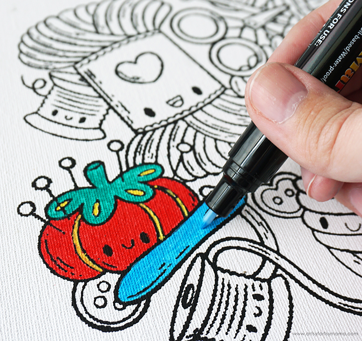 DIY Coloring Book Canvas