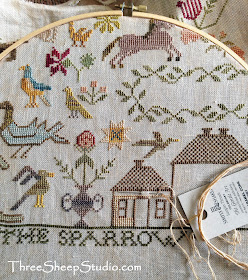 Counted Cross Stitch by Rose at ThreeSheepStudio.com - Design by Beth Twist of Heartstring Samplery