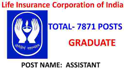 LIC Jobs For Freshers: 7871 Assistant Vacant Posts