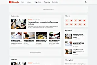 Cleanify premium blogger template free download