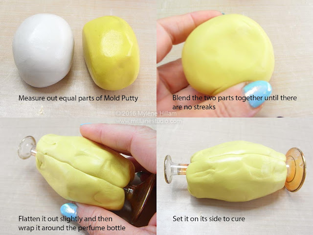 How to create a silicone putty mould of an Egyptian Perfume Bottle.