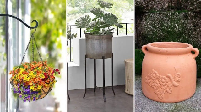 Dress up your pouch, deck, or balcony with these planters